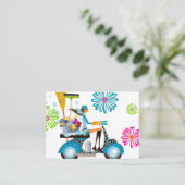 Spring Cleaning Retro Daisy Flowers Visitekaartje (Staand voorkant)