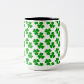 Spring Clovers Shamrocks Tweekleurige Koffiemok (Voorkant rechts)