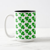 Spring Clovers Shamrocks Tweekleurige Koffiemok (Links)