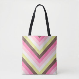 Spring Cocoa Chevron Tote Bag