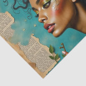 Spring Collage Art met tropische bloemen en dromen Tissuepapier (Detail)