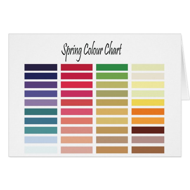 Spring Color Chart (Voorkant Horizontaal)