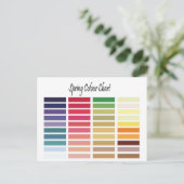 Spring Color Chart Briefkaart (Staand voorkant)