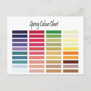 Spring Color Chart Briefkaart