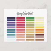 Spring Color Chart Briefkaart (Voorkant)
