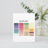 Spring Color Chart Briefkaart (Staand voorkant)