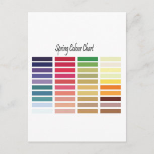 Spring Color Chart Briefkaart
