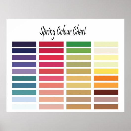 Spring Color Chart Poster (Voorkant)