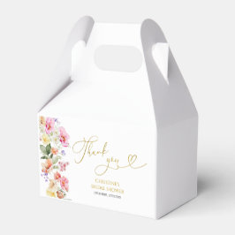 Spring Colorful Floral Bridal Shower Favor Box Bedankdoosjes