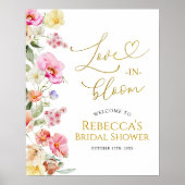 Spring Colorful Floral Bridal Shower Welcome Sign Poster (Voorkant)