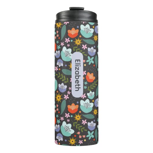 Spring Colorful Flowers Thermal Tumbler Thermosbeker (Voorkant)