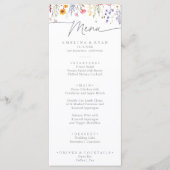 Spring Colorful Wildflower Dinner Menu (Voorkant)