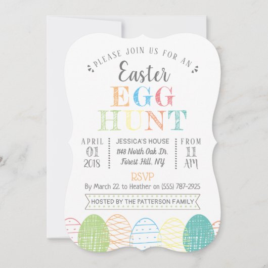 Spring Colors Easter Egg Hunt Kaart (Voorkant)