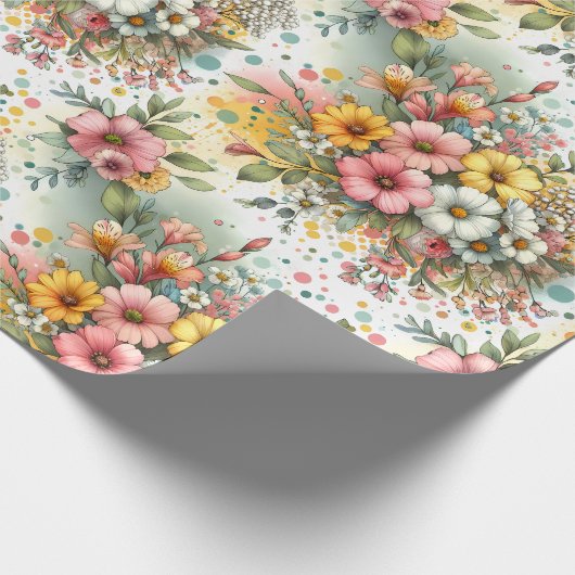 Spring Confetti Garden Cadeaupapier (Hoek)