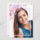 Spring Confirmation Foto Uitnodiging (Voorkant)