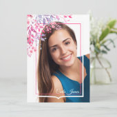 Spring Confirmation Foto Uitnodiging (Staand voorkant)