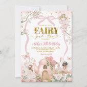 Spring Coquette Enchanted Fairy Tea Party Birthday Kaart (Voorkant)