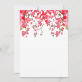 Spring Coral Orchid Branches Floral Birthday Party Kaart (Achterkant)