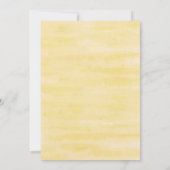 Spring Coral Yellow Floral Waterverf Sweet 16 Kaart (Achterkant)