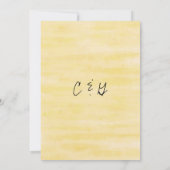 Spring Coral Yellow Floral Waterverf Wedding Kaart (Achterkant)