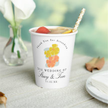 Spring Cosmos Floral Hand Drawn Wedding