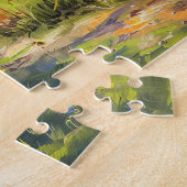 Spring Cottage met tulpen Wildflower Meadow Legpuzzel (Zijkant)