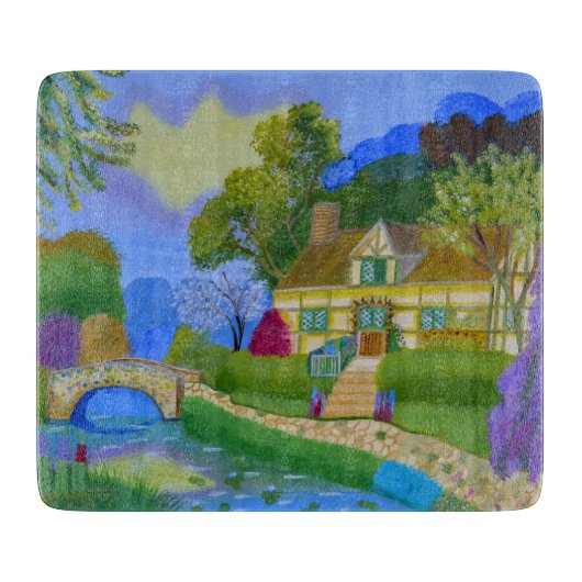 Spring Cottage snijplank (Voorkant)