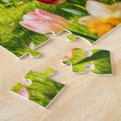 Spring Cottage with Bees, Hedgehog and Blossoming  Legpuzzel (Zijkant)