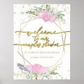 Spring Couples Douche Welkomstbord Wildflower Poster (Voorkant)