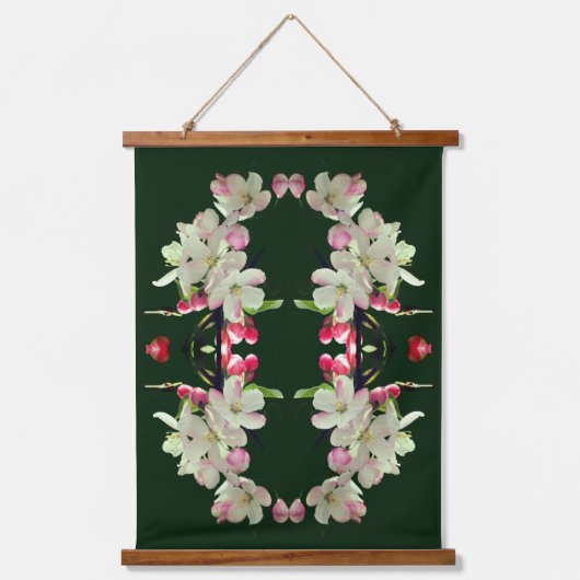 Spring Crabapple Bloesems Bloemen Abstract Hangend Wandkleed (Voorkant)
