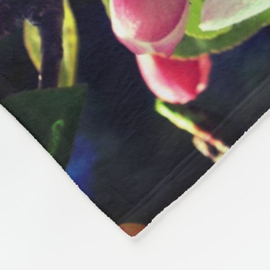 Spring Crabapple Blossom Abstract - Gepersonalisee Fleece Deken (Hoek)