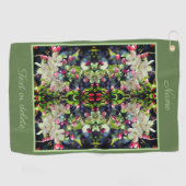Spring Crabapple Blossom Abstract - Gepersonalisee Golfhanddoek (Horizontaal)