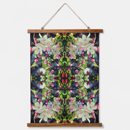Spring Crabapple Blossoms Abstract Hangend Wandkleed (Voorkant)