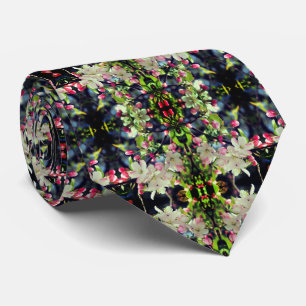 Spring Crabapple Blossoms Abstract Patroon Stropdas