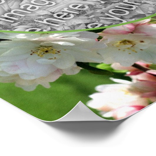 Spring Crabapple Blossoms Lijst Uw foto toevoegen Poster (Hoek)