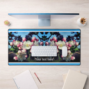 Spring Crabapple Flower Blossom Personalized Bureaumat