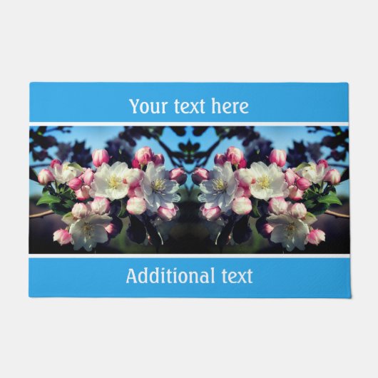 Spring Crabapple Flower Blossom Personalized Deurmat (Voorkant)
