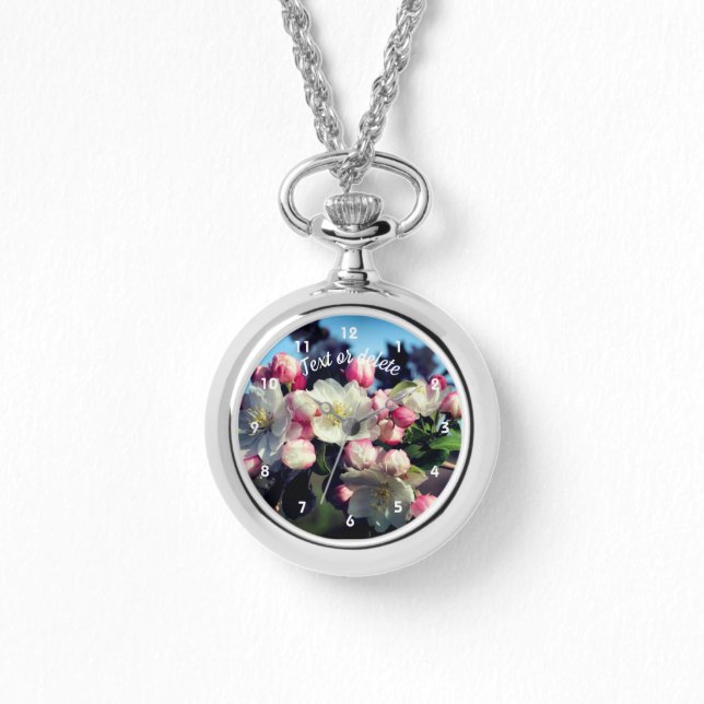Spring Crabapple Flower Blossom Personalized Horloge (Voorkant)
