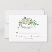 Spring Cream Garden Floral RSVP Response Kaart (Voorkant)
