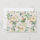 Spring Cream Garden Floral RSVP Response Kaart (Achterkant)