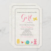 Spring Critters Uitnodiging (Voorkant / Achterkant)