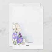 Spring Crocus Easter Wenskaart Feestdagenkaart (Achterkant)