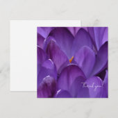 Spring Crocus Flower Photography Bedankkaart (Voorkant / Achterkant)