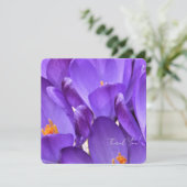 Spring Crocus Flower Photography Bedankkaart (Staand voorkant)
