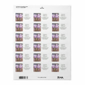 Spring Crocus Flowers in Waterverf Address Etiket (Full Sheet)