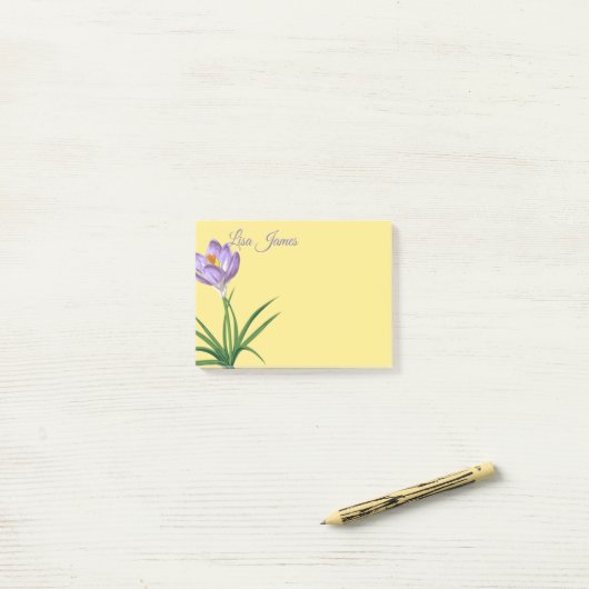 Spring Crocus Post-it-Notes Post-it® Notes (Op bureau)