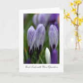 Spring Crocuses - Succes met uw operaties Kaart (Gele Bloem)