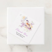 Spring Cute Bird Baby Shower Bedankjes Labels (In situ)
