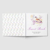 Spring Cute Bird Baby Shower Guest Book Gastenboek (Volledig)