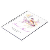 Spring Cute Bird Baby Shower Guest Book Notitieboek (Linkerzijde)